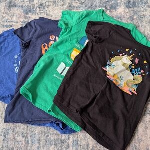 Bundle Of 4 Girl's T-shirts Size 10-12 Carter's Old Navy Cat & Jack Princess Awe
